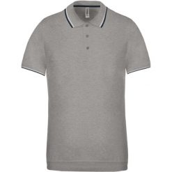 Polo Kariban maille piquée. Szare koszulki polo KARIBAN, m, bez wzorów, bez kołnierzyka, bez ramiączek. Za 149.50 zł.