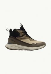JACK WOLFSKIN Buty męskie Dromoventure Wt Texapore Mid M cold coffee r.40. Czerwone buty turystyczne Jack Wolfskin, na zimę, bez wzorów, z gumy, bez zapięcia, trekkingowe, primaloft. Za 441.95 zł.