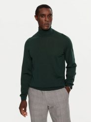 Boss Golf Musso-P 50468262 Zielony Slim Fit. Zielone golfy Boss, m, bez wzorów, z wełny, bez kołnierzyka, bez ramiączek. Za 249.99 zł.