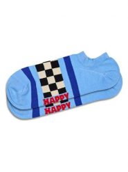 Happy Socks Skarpety-stopki w kolorze błękitno-czarno-kremowym rozmiar: 41-46. Brązowe skarpety Happy Socks, bez wzorów, ze splotem. Za 17.99 zł.