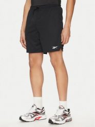 Reebok Szorty sportowe 100214877 Czarny Regular Fit. Czarne krótkie spodenki sportowe Reebok, l, bez wzorów, z syntetyku. Za 89.99 zł.