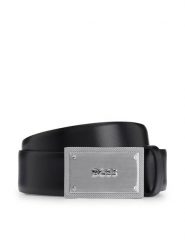 Boss Pasek Męski 50496735 Czarny. Czarne paski Boss, bez wzorów, ze skóry. Za 269.99 zł.