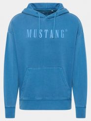 Mustang Bluza Eden 1014786 Niebieski Regular Fit. Niebieskie bluzy Mustang, m, bez wzorów, z bawełny, bez kaptura. Za 189.99 zł.