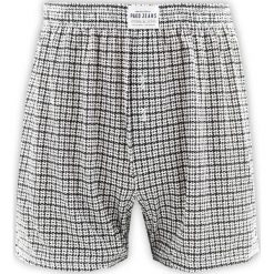 Bokserki Luźne, Biało-Czarne Majtki z Rozporkiem na Guziki, 100% Bawełna, Męskie -Pako Jeans. Białe bokserki Pako Jeans, l, bez wzorów, z bawełny. Za 33.00 zł.