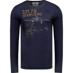 T-shirt AERONAUTICA MILITARE Granatowy. Bluzki z długim rękawem marki Aeronautica Militare. Za 260.00 zł.