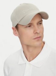 Calvin Klein Czapka z daszkiem K50K511987 Beżowy. Brązowe czapki z daszkiem CALVIN KLEIN, bez wzorów, z bawełny. Za 109.99 zł.