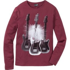 Shirt z długim rękawem Slim Fit bonprix bordowy. Bluzki z długim rękawem marki ASICS. Za 37.99 zł.
