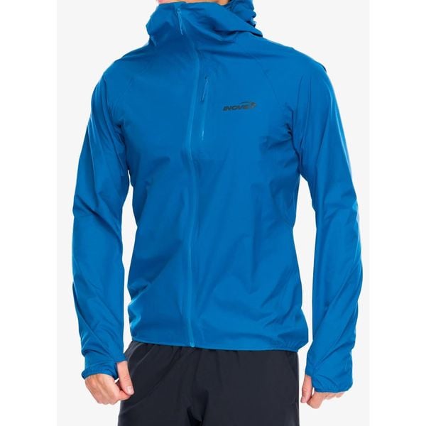 Kurtka przeciwdeszczowa męska Inov-8 Stormshell FZ V2. Niebieskie kurtki Inov-8, m, bez wzorów, bez kaptura. Za 382.99 zł.