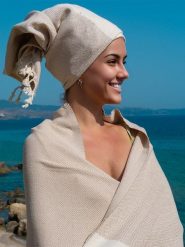 Diamant Chusta hammam w kolorze beżowym - 45 x 90 cm rozmiar: onesize. Brązowe szaliki Diamant, bez wzorów, z bawełny. Za 26.99 zł.