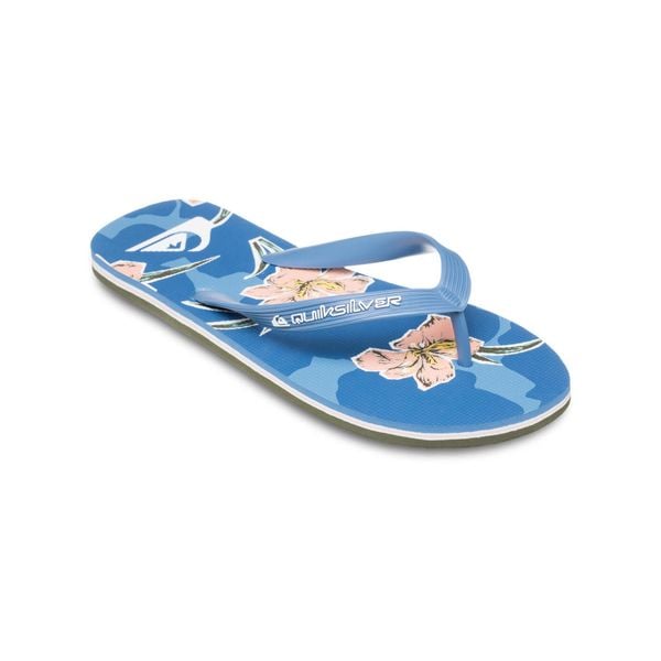 Klapki Japonki dla Mężczyzn MOLOKAI ART 25. Niebieskie klapki Quiksilver, z gumy. Za 99.99 zł.