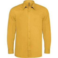 Koszula z długim rękawem Kariban Jofrey. Żółte koszule KARIBAN, xl, bez wzorów, z bawełny, bez kołnierzyka, bez ramiączek. Za 152.00 zł.