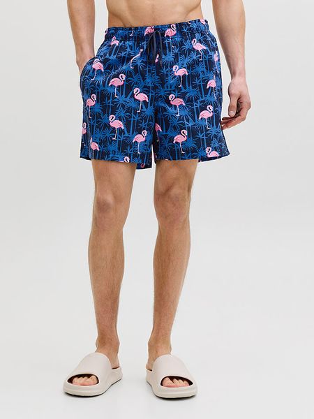 Jack & Jones Szorty kąpielowe "Maui" w kolorze niebiesko-jasnoróżowym rozmiar: M. Niebieskie kąpielówki Jack & Jones, m, bez wzorów, z materiału. Za 61.89 zł.