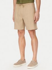 Tommy Hilfiger Szorty materiałowe Dover MW0MW44353 Khaki Regular Fit. Brązowe szorty Tommy Hilfiger, m, bez wzorów, ze lnu. Za 409.99 zł.