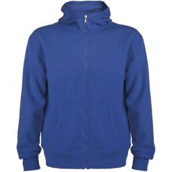 Bluza Z Kapturem Dla Dorosłych Unisex Montblanc Z Pełnym Zamkiem Błyskawicznym. Niebieskie bluzy ROLY, m, bez wzorów, z kapturem. Za 114.99 zł.