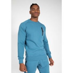 Newark Sweatshirt - Niebieski. Niebieskie bluzy GORILLA WEAR, xl, bez wzorów, bez kaptura. Za 278.00 zł.
