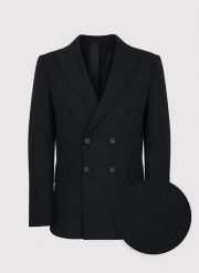 PAKO LORENTE – Czarna dwurzędowa marynarka męska. Czarne garnitury Pako Lorente, na ślub cywilny, m, bez wzorów, z wełny. Za 1,999.99 zł.