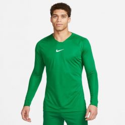 Koszulka piłkarska męska Nike Dry Park First Layer. Białe bluzki z długim rękawem Nike, m, bez wzorów, bez kołnierzyka, bez ramiączek. Za 99.99 zł.
