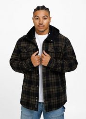Kurtka męska Pitbull flanelowa z kapturem Pioneer. Czerwone kurtki PITBULL, na lato, m, z aplikacjami, z bawełny, z kapturem. Za 249.00 zł.