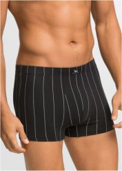 Bokserki (3 pary). Czarne bokserki bonprix, l, bez wzorów. Za 62.99 zł.