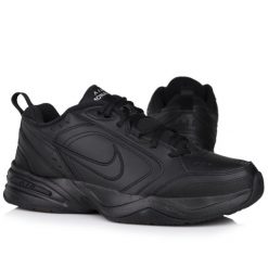 Buty męskie sportowe trenningowe Nike AIR MONARCH IV. Czarne buty sportowe casual Nike, bez wzorów, bez zapięcia. Za 344.99 zł.