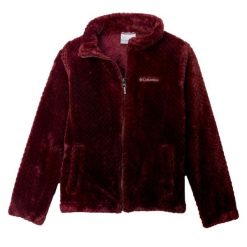 Kurtka COLUMBIA FIRE SIDE SHERPA FULL ZIP Bordeaux. Czerwone kurtki Columbia, bez wzorów, z tkaniny, bez kaptura. Za 215.27 zł.