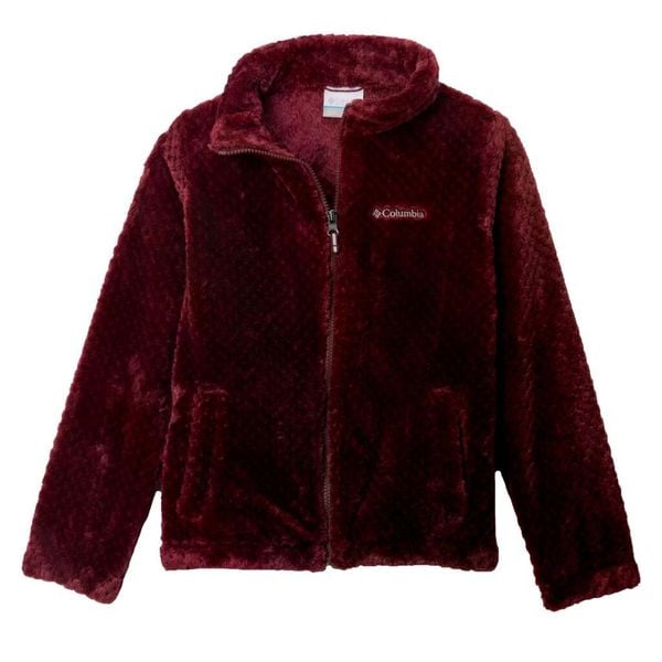 Kurtka COLUMBIA FIRE SIDE SHERPA FULL ZIP Bordeaux. Czerwone kurtki Columbia, bez wzorów, z tkaniny, bez kaptura. Za 215.78 zł.