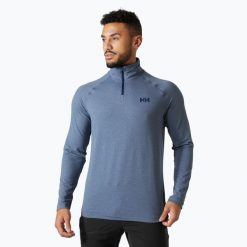 Bluza trekkingowa męska Helly Hansen Verglas 1/2 Zip. Niebieskie bluzy Helly Hansen, m, bez wzorów, bez kaptura. Za 249.99 zł.