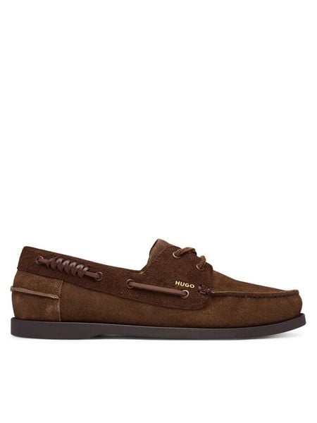 HUGO Mokasyny Darcy 50568851 Brązowy. Brązowe buty sportowe casual Hugo, bez wzorów, ze skóry, bez zapięcia. Za 764.99 zł.