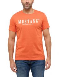 Męski T-Shirt Mustang Style Austin Burnt Ochre 1016264 7105. Brązowe t-shirty Mustang, m, bez wzorów, bez kołnierzyka, bez ramiączek. Za 69.99 zł.
