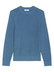 Marc O´Polo Sweter w kolorze niebieskim rozmiar: L. Niebieskie swetry nierozpinane l, bez wzorów, z bawełny, bez kołnierzyka, bez ramiączek. Za 212.30 zł.