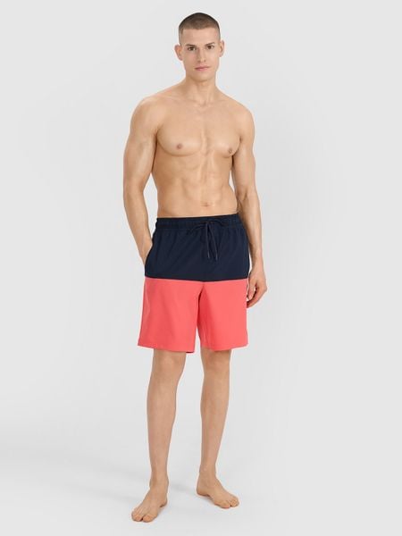 4F Spodenki plażowe męskie - czerwone XL. Czerwone szorty 4F, m, bez wzorów, z materiału, wakacyjne. Za 99.99 zł.