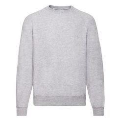 Męska Klasyczna Zwykła Bluza Raglanowa. Szare bluzy Fruit of the Loom, m, bez wzorów, bez kaptura. Za 64.99 zł.