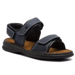 Sandały Josef Seibel. Niebieskie sandały Josef Seibel, bez zapięcia. Za 312.99 zł.