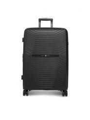 Beverly Hills Polo Club Walizka średnia CEO-BHPC-WAL-007-M Czarny. Czarne walizki Beverly Hills Polo Club, bez wzorów, z tworzywa sztucznego, średnie. Za 359.99 zł.