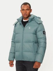Calvin Klein Jeans Kurtka puchowa Essentials J30J325946 Zielony Regular Fit. Zielone kurtki Calvin Klein Jeans, m, bez wzorów, z jeansu, bez kaptura. Za 649.99 zł.