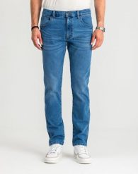 MESKIE SPODNIE WRANGLER RUSTLER REGULAR ABYSS BLUE 112356516 W100018376. Niebieskie jeansy Wrangler, l. Za 179.99 zł.