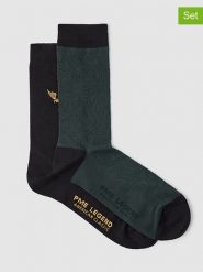 PME Legend Skarpety (2 pary) w kolorze czarno-zielonym rozmiar: onesize. Czarne skarpety PME Legend, bez wzorów. Za 48.39 zł.