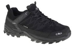 Buty trekkingowe CMP Rigel. Czarne buty turystyczne CMP, bez wzorów, z materiału, bez zapięcia, outdoorowe. Za 366.99 zł.
