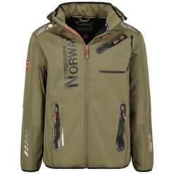 Softshell męski Geographical Norway ROYAUTE DB KAKI-NOIR, khaki. Czarne kurtki przeciwdeszczowe Geographical Norway, na wiosnę, m, bez wzorów, z elastanu. Za 249.00 zł.