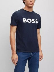 Hugo Boss Underwear Koszulka w kolorze granatowym rozmiar: M. Niebieskie bezrękawniki Hugo Boss Underwear, m, bez wzorów, z bawełny, bez kołnierzyka, bez ramiączek. Za 136.45 zł.