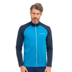 Bluza dresowa termoaktywna rozpinana męska Brubeck Athletic. Niebieskie bielizna termoaktywna Brubeck, l, bez wzorów, z dresówki, bez ramiączek, do biegania. Za 239.99 zł.