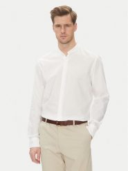 BOSS Koszula H-Joe-Standup-252 50539209 Biały Regular Fit. Białe koszule Boss, m, bez wzorów, z bawełny, bez kołnierzyka, bez ramiączek. Za 479.99 zł.