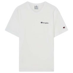 Koszulka Champion Ss Tee Dorosłych. Białe t-shirty sportowe Champion, bez wzorów, bez ramiączek. Za 155.86 zł.