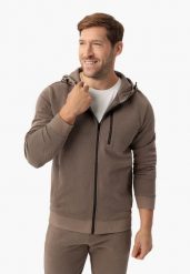 Bluza z kapturem B-BOGY. Brązowe bluzy z kapturem Volcano, m, bez wzorów, z bawełny, z kapturem. Za 189.99 zł.