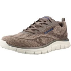 Buty SKECHERS 233064S TRACK Brązowy. Brązowe buty turystyczne Skechers, bez wzorów, z tkaniny, bez zapięcia, na fitness i siłownię. Za 282.99 zł.