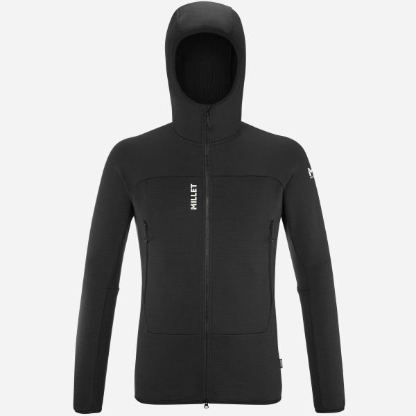 Bluza turystyczna męska Millet Fusion Grid Hoodie active fit POLARTEC Powergrid. Czarne bluzy z kapturem Millet, m, bez wzorów, z materiału, z kapturem. Za 669.99 zł.
