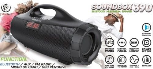 REBELTEC PRZENOŚNY GŁOŚNIK BLUETOOTH SOUNDBOX 390. Głośniki przenośne Rebeltec. Za 200.99 zł.