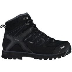 Buty CMP Moon Mid Wp trekkingowe M 31Q4797U901 czarne. Czarne trekkingi bez wzorów, z materiału, bez zapięcia. Za 693.13 zł.