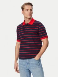 Tommy Jeans Polo DM0DM22708 Granatowy Regular Fit. Niebieskie koszulki polo Tommy Jeans, m, bez wzorów, z bawełny, bez kołnierzyka, bez ramiączek. Za 329.99 zł.