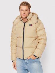 Tommy Jeans Kurtka puchowa Alaska DM0DM15445 Beżowy Regular Fit. Brązowe kurtki Tommy Jeans, m, bez wzorów, z jeansu, bez kaptura. Za 959.99 zł.